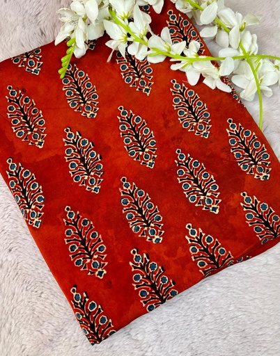 [CFMLK] Premium Ajrakh Modal Silk Fabric 5016