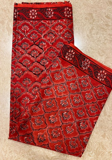 [SAPRD] Ajrakh Cotton Sarees 5026
