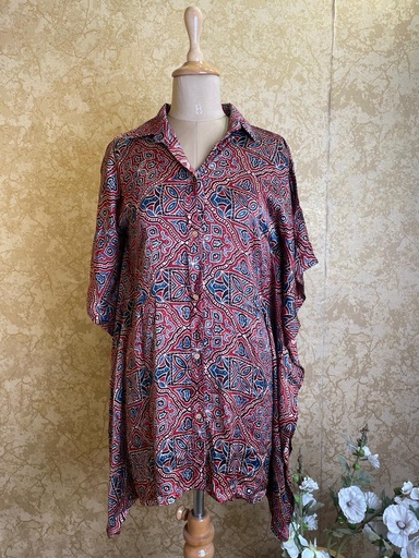 Ajrakh Shirt Kaftans 5015