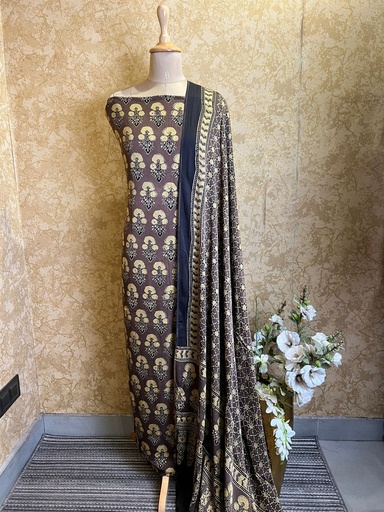 [SUSKH3950] Ajrakh Modal Silk Suits 5048