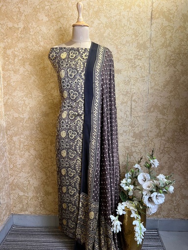 [SUSKH3950] Ajrakh Modal Silk Suits 5048