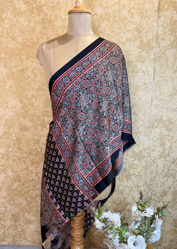 [STMLK1450] Premium Ajrakh Modal Stole 5071