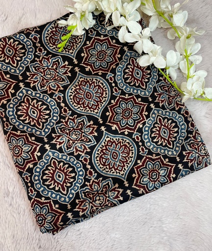 [CFMLK725] Premium Ajrakh Modal Silk Fabric 5013