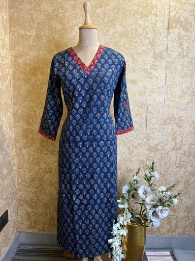 Ajrakh Cotton Kurtis 5055