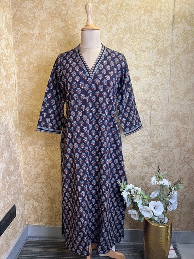 Ajrakh Cotton Aline Kurtis 5055