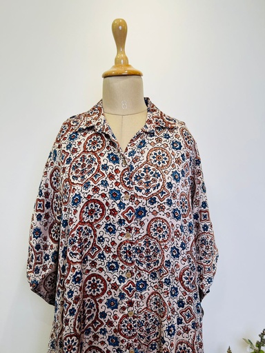 Ajrakh Shirt Kaftans 5015
