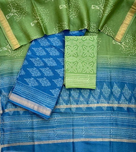 [SUSH3250] Maheshwari Silk Cotton Suits 5025