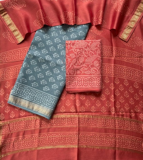 [SUSH3250] Maheshwari Silk Cotton Suits 5025