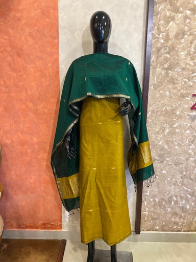 [SUZH4650] Maheshwari Silk Cotton Suits 5025