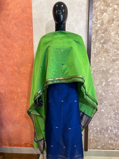 [SUZH4650] Maheshwari Silk Cotton Suits 5025