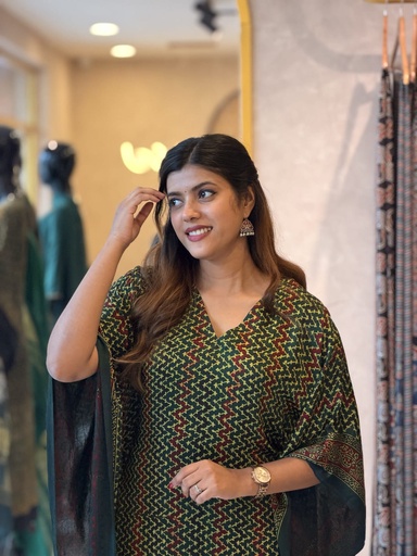 Ajrakh Silk Kaftans 4801