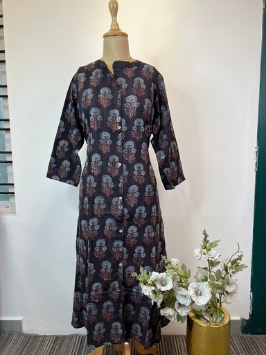 [KUMLK3450] Ajrakh Handloom Cotton Kurti 5055