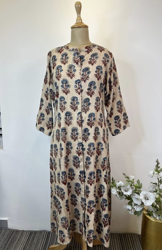 Ajrakh Handloom Cotton Kurti 5055