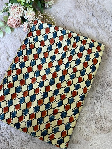 [CFVK820] Ajrakh Mashru Fabric 4215