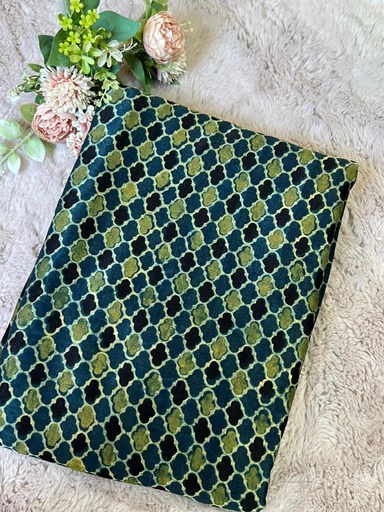 [CFVK820] Ajrakh Mashru Fabric 4215