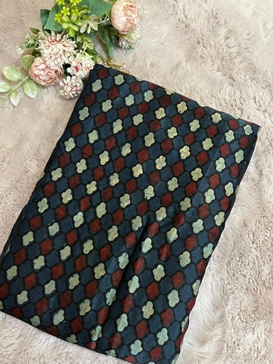 [CFVK820] Ajrakh Mashru Fabric 4215