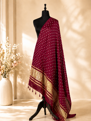 [DUVV2650] Bandhani Modal Dupatta 4564