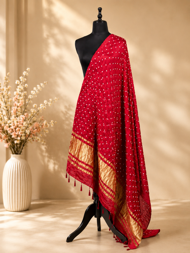 [DUVV2650] Bandhani Modal Dupatta 4564