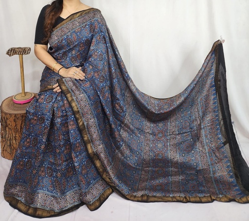 [SAKS6450] Ajrakh Maheshwari Sarees 4552