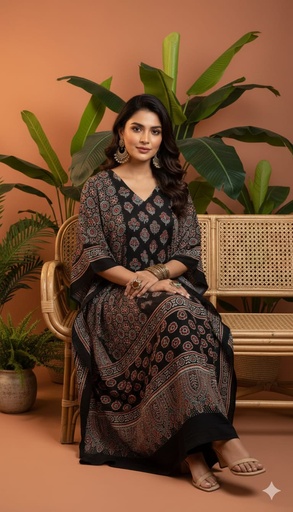 [KAKH4250] Ajrakh Modal Kaftans 4801