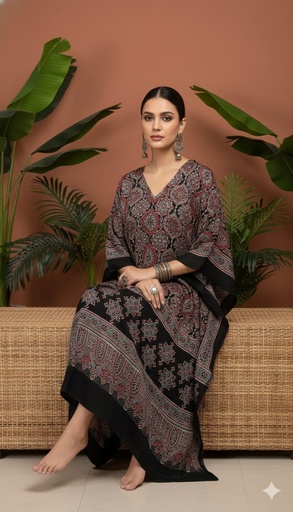 [KAKH4250] Ajrakh Modal Kaftans 4801