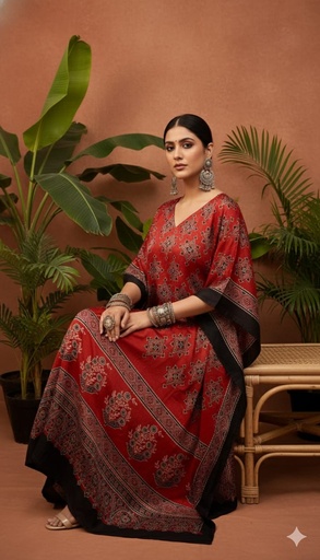 [KAKH4250] Ajrakh Modal Kaftans 4801