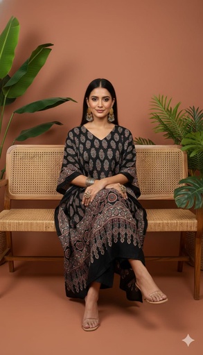 [KAKH4250] Ajrakh Modal Kaftans 4801