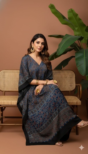 [KAKH4250] Ajrakh Modal Kaftans 4801