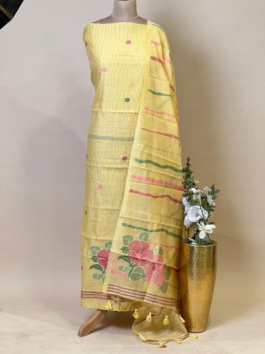 [SUKK3750] Jamdani Suits 5013 Yellow