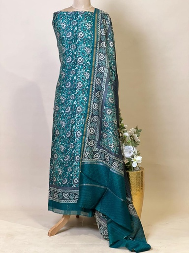 [SUKK4950] Maheshwari Silk Suits 5025 Green Black