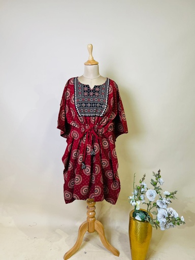 [KAKH1650] Ajrakh Cotton Kaftans 4802