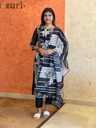 Linen Kurti Sets 5056