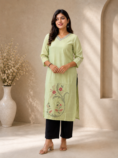 Linen Cotton Kurti 5047