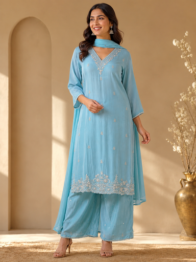 Designer Organza Kurti Sets 5046