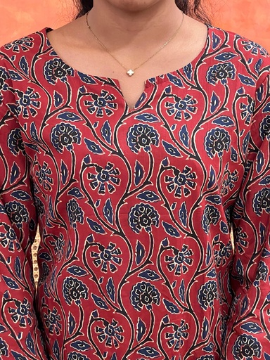 Short Cotton Kurtis 5056 Red