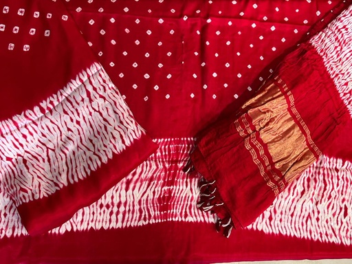 [SUMH5950] Bandhani Modal Suit Sets 5012 Red