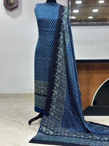 [SUMLK4650] Ajrakh Modal Top and Dupatta Sets 5012