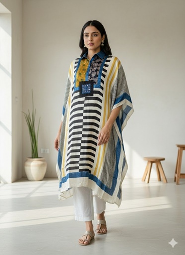 [KARH3950] Ajrakh Modal Kaftans 4803