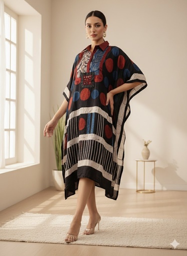 [KARH3950] Ajrakh Modal Kaftans 4803