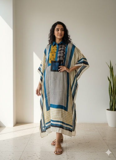 [KARH3950] Ajrakh Modal Kaftans 4803