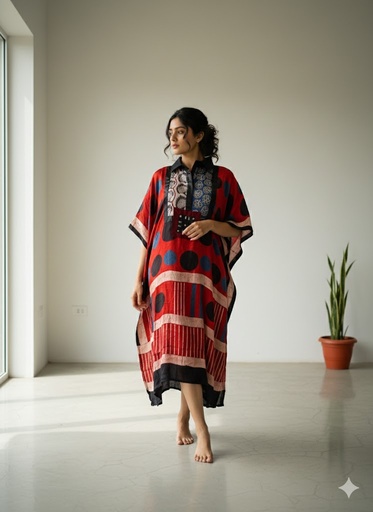 [KARH3950] Ajrakh Modal Kaftans 4803