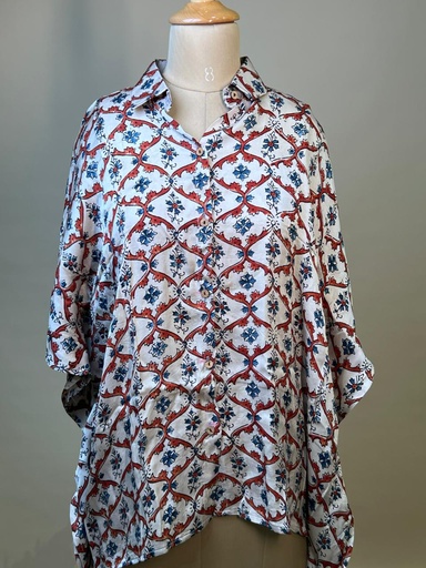 Ajrakh Modal Shirt Kaftans 5015