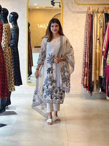 Linen Kurti Sets 5046