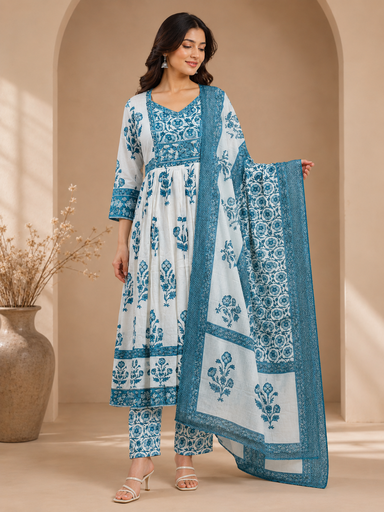 BlockPrinted Kurti Sets 5043 
