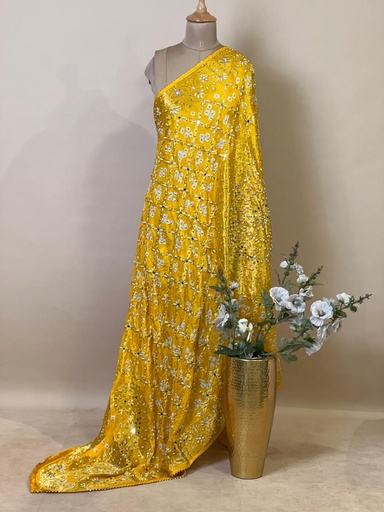 [DUAS3950]  Bandhej Silk Dupatta 4781