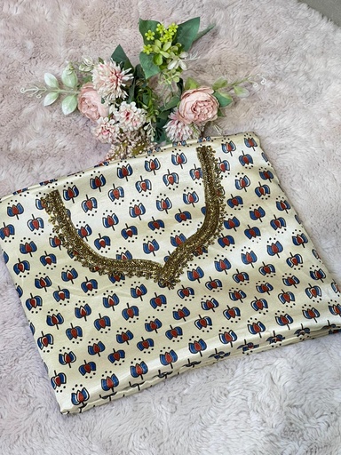 [CFMLK2750] Ajrakh Mashru Fabric 5013