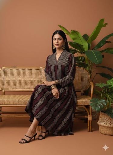 Ajrakh Cotton Kurti 5054