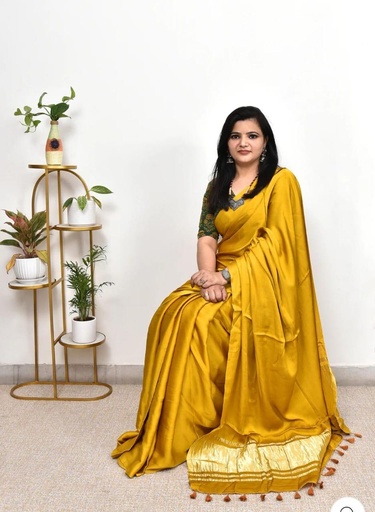 [SAZB4450] Premium Plain Modal Sarees 5018
