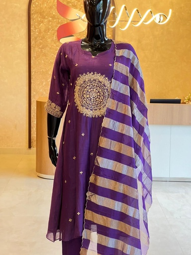 Premium Mul Chanderi Kurti Set 5046 