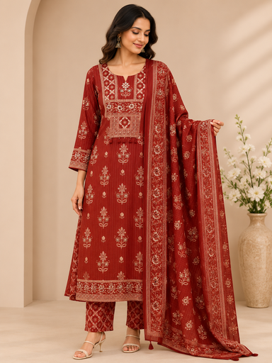 Premium Cotton Kurti Set 5609